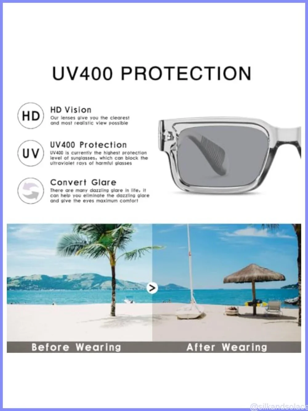 Square Frame Sunglasses Men Women Chunky Rectangle Retro Full Frame UV400